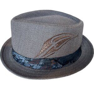 Vintage Goorin Bros Maori Koru Diamond Crown Fedora New Old Stock